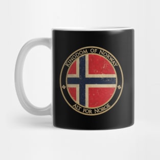 Vintage Kingdom of Norway Europe European EU Flag Mug